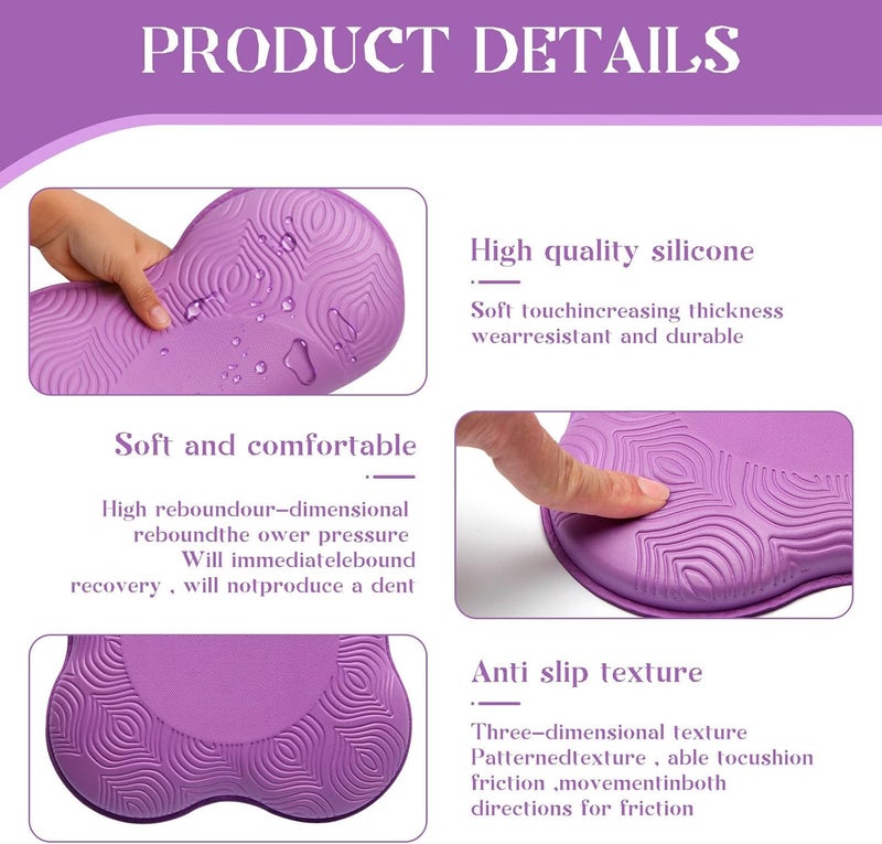 MBKHFLL 2 Packs Yoga Knee & Elbow Cushions - Extra Thick Foam for Knees, Elbows, Wrists, Hands & Head - Pilates & Kneeling Pads - Support Foam Pads for Women & Men - Image 3